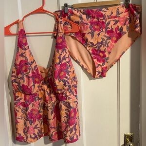 Old Navy Tankini set with orchid print